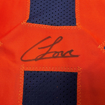 Framed Autographed/Signed Colston Loveland 35x39 Chicago Color Rush Football Jersey Beckett BAS COA