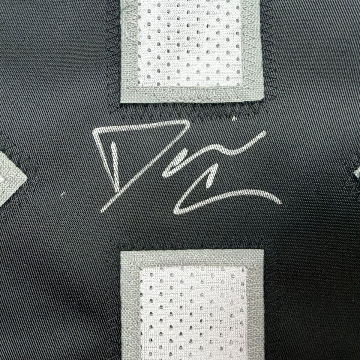 Framed Autographed/Signed Daniel Carlson 35x39 Las Vegas White Football Jersey Beckett BAS COA