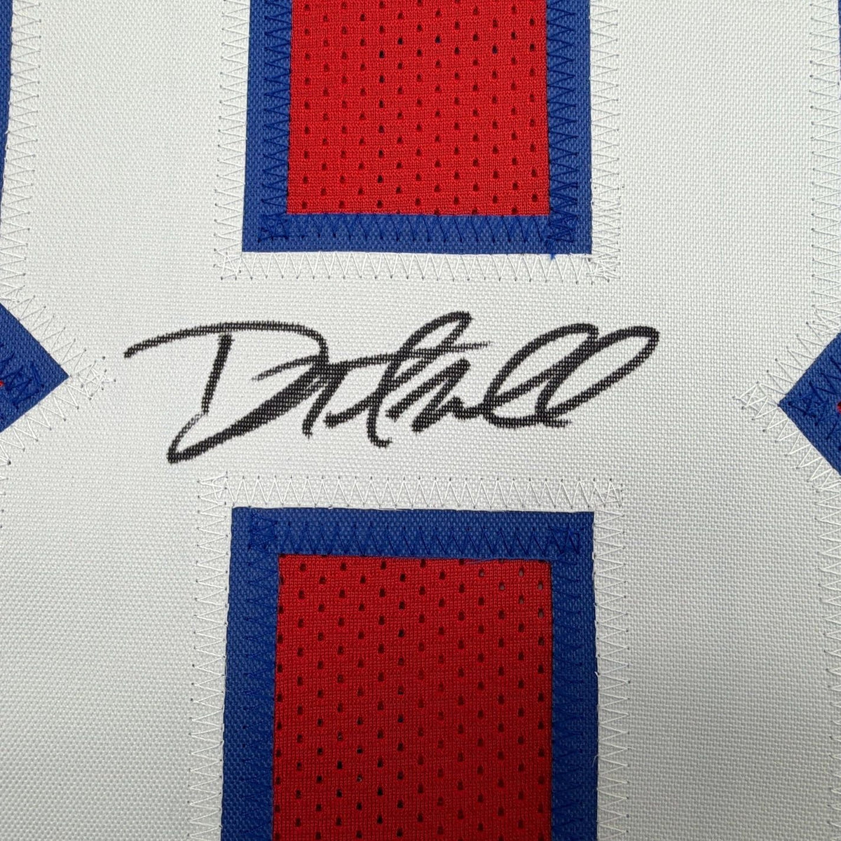 Framed Autographed/Signed Danny Amendola 35x39 New England Red Retro Football Jersey JSA COA