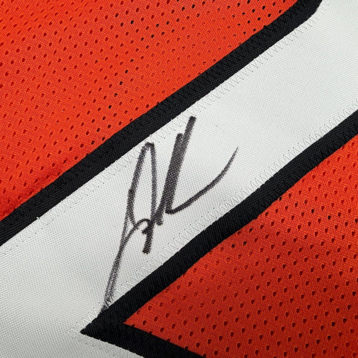 Framed Autographed/Signed Daxton Hill 35x39 Cincinnati Orange Football Jersey Beckett BAS COA