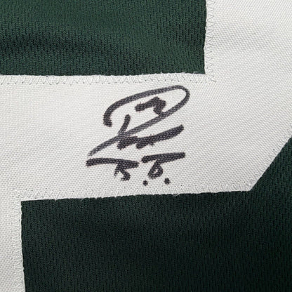 Framed Autographed/Signed Don Beebe 35x39 Green Bay Green Football Jersey JSA COA