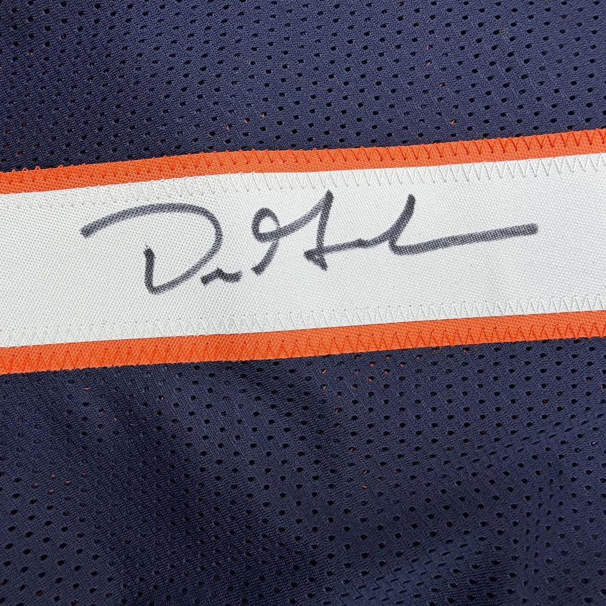 Framed Autographed/Signed Dre Greenlaw 35x39 Denver Blue Football Jersey Beckett BAS COA