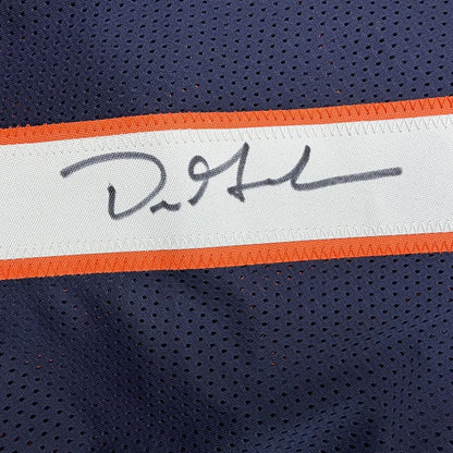 Framed Autographed/Signed Dre Greenlaw 35x39 Denver Blue Football Jersey Beckett BAS COA