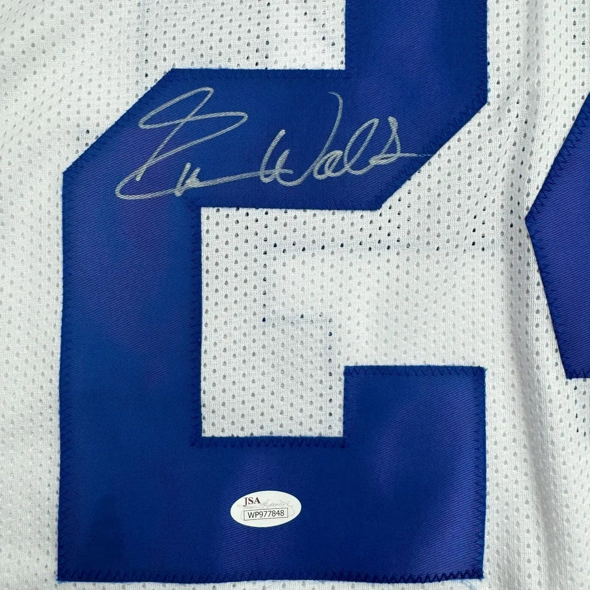 Framed Autographed/Signed Everson Walls 35x39 Dallas White Football Jersey JSA COA