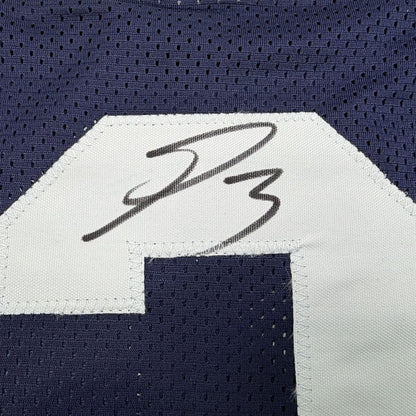 Framed Autographed/Signed George Pickens 35x39 Dallas Thanksgiving Day Football Jersey JSA COA