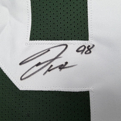 Framed Autographed/Signed Javon Hargrave 35x39 Green Bay Green Football Jersey Beckett BAS COA