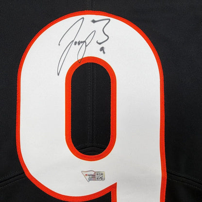 Framed Autographed/Signed Joe Burrow 35x39 Cincinnati Bengals Black Authentic Limited Football Jersey Fanatics COA
