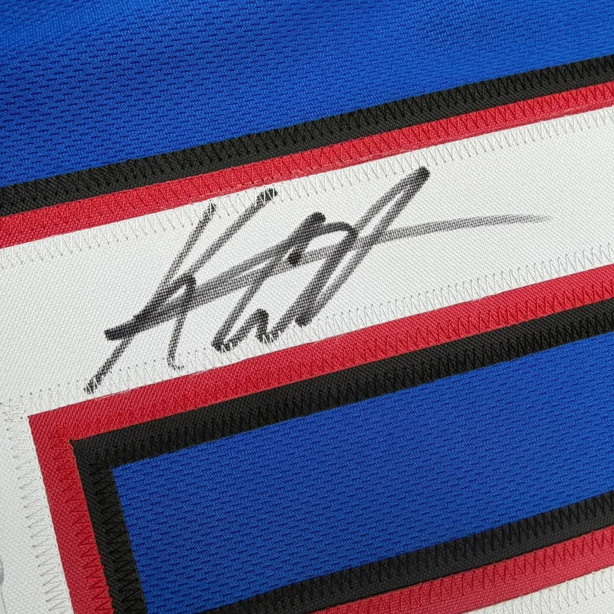 Framed Autographed/Signed Keon Coleman 35x39 Buffalo Blue Football Jersey Beckett BAS COA