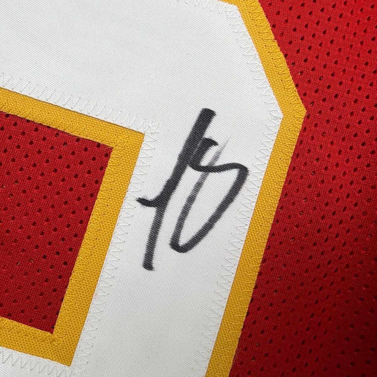 Framed Autographed/Signed LeSean McCoy 35x39 Kansas City Red Football Jersey JSA COA