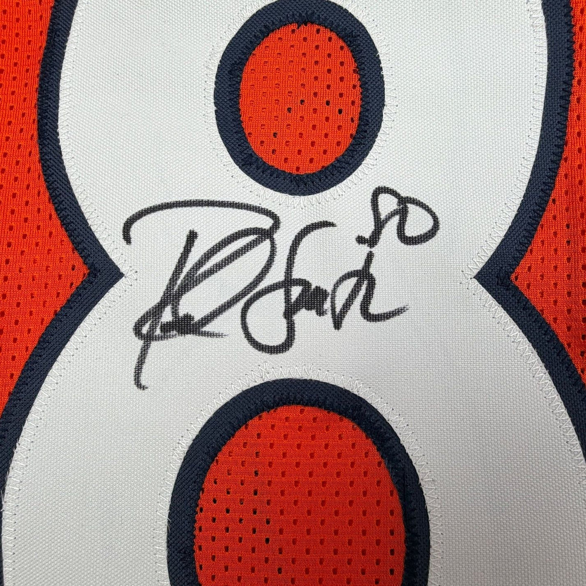 Framed Autographed/Signed Rod Smith 2x SB Champs 35x39 Denver Orange Pro Cut Football Jersey Beckett BAS COA