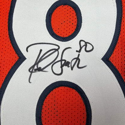 Framed Autographed/Signed Rod Smith 2x SB Champs 35x39 Denver Orange Pro Cut Football Jersey Beckett BAS COA