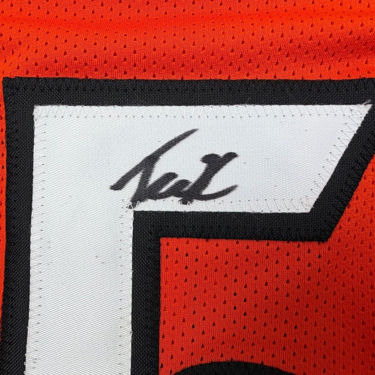 Framed Autographed/Signed Tee Higgins 35x39 Cincinnati Orange Football Jersey Beckett BAS COA
