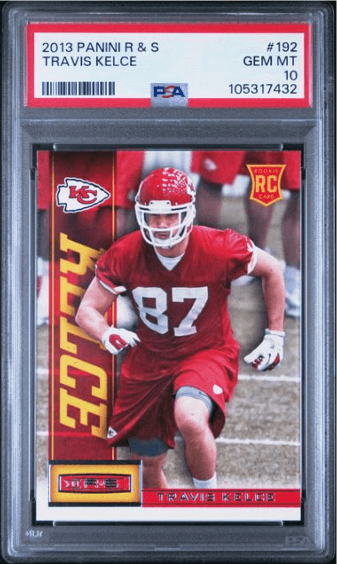 Graded 2013 Panini Rookies & Stars Travis Kelce #192 Rookie RC Football Card PSA 10 Gem Mint