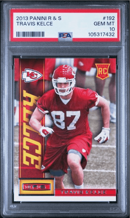 Graded 2013 Panini Rookies & Stars Travis Kelce #192 Rookie RC Football Card PSA 10 Gem Mint