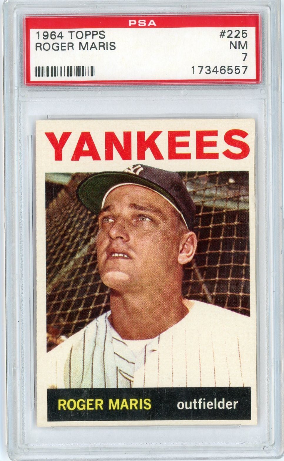 Graded 1964 Topps Roger Maris #225 Baseball Card PSA 7 Near Mint