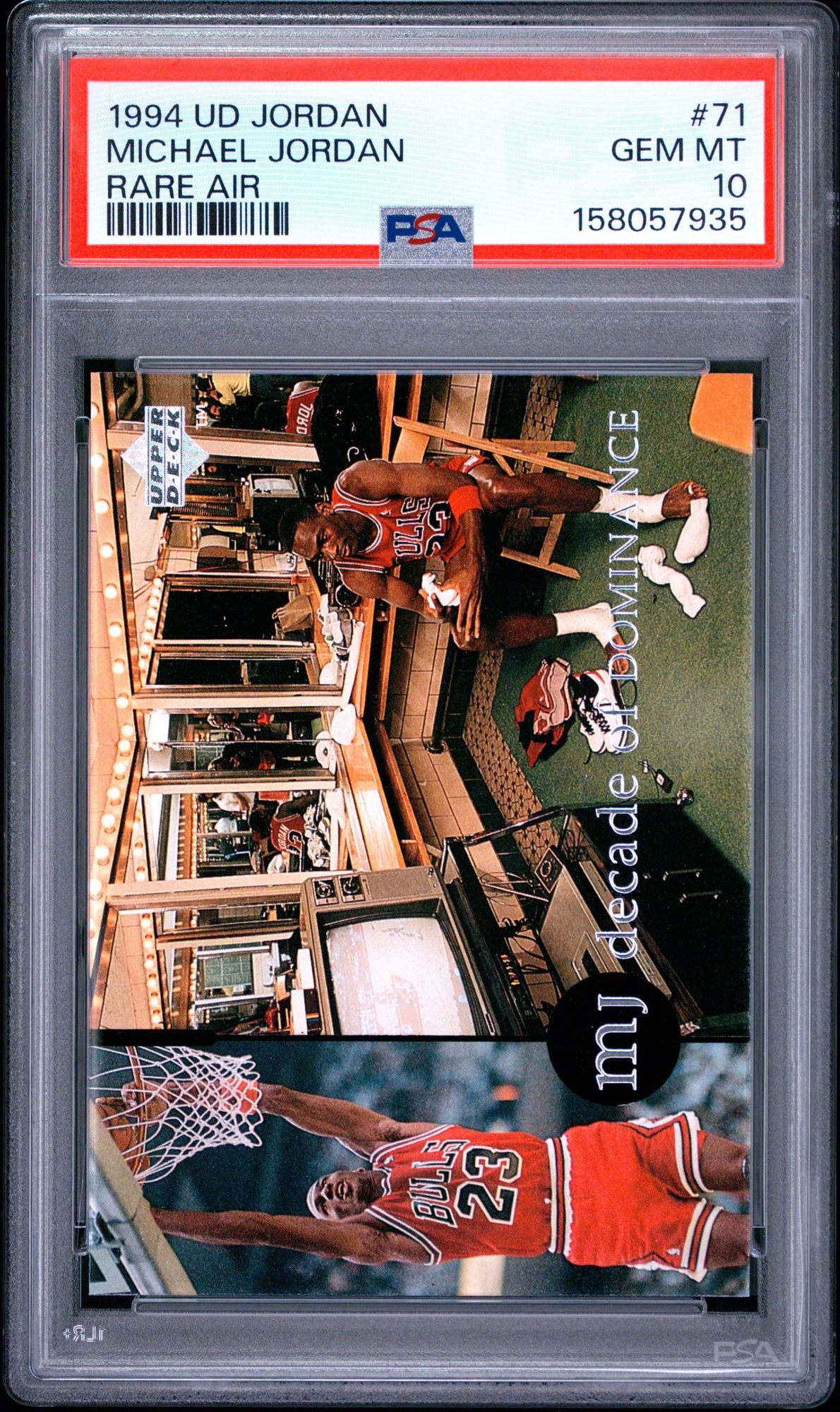 Graded 1994 Upper Deck UD Michael Jordan #71 Rare Air Basketball Card PSA 10 Gem Mint