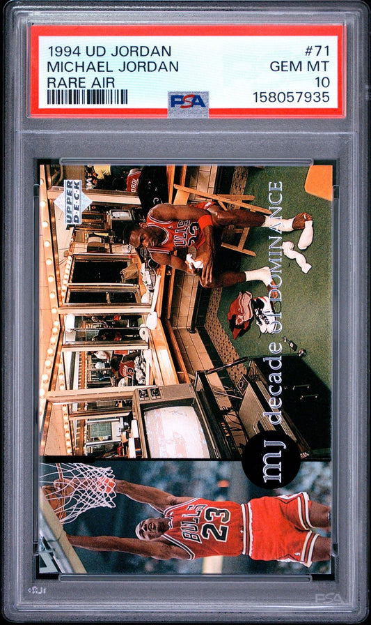 Graded 1994 Upper Deck UD Michael Jordan #71 Rare Air Basketball Card PSA 10 Gem Mint