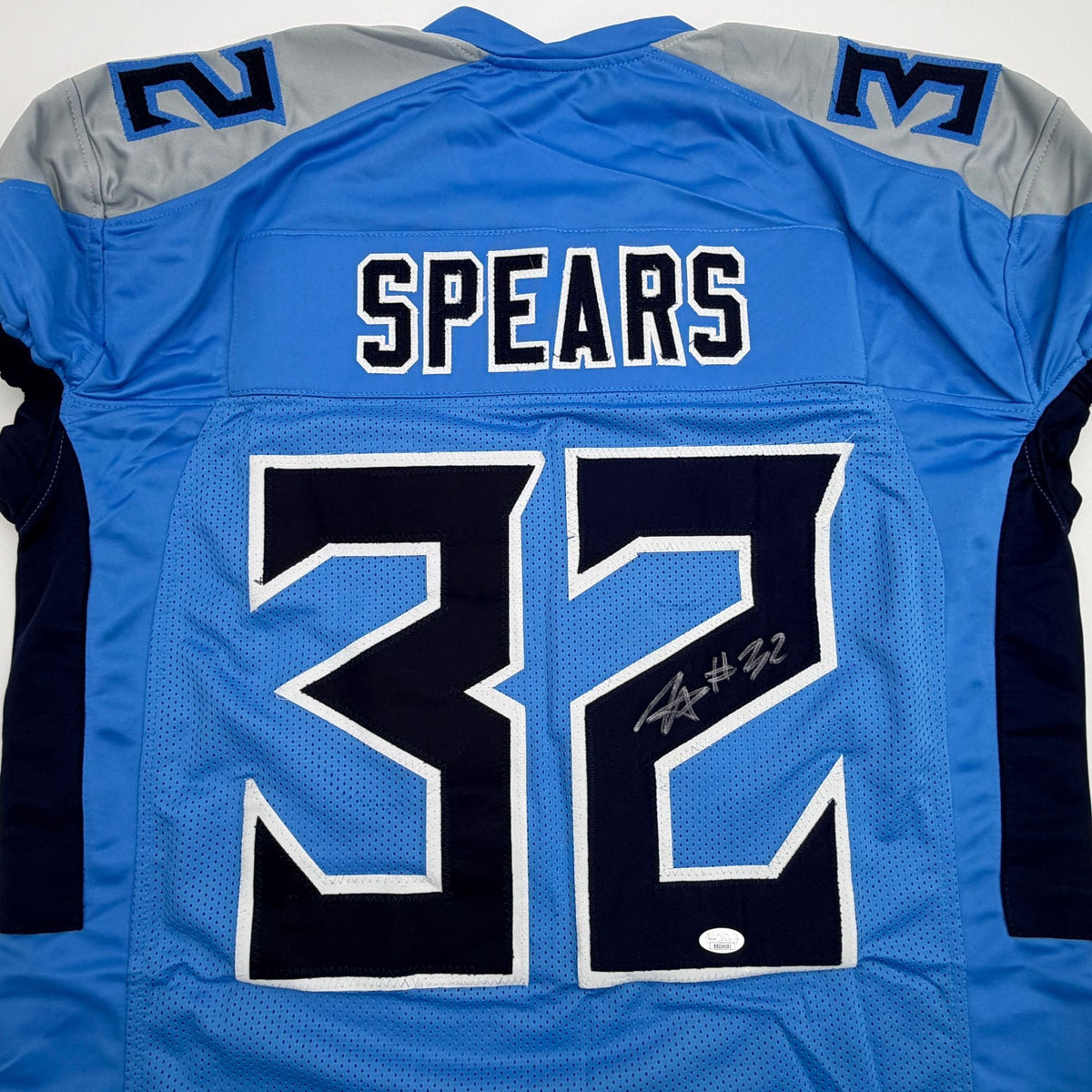 Autographed/Signed Tyjae Spears Tennessee Light Blue Football Jersey JSA COA