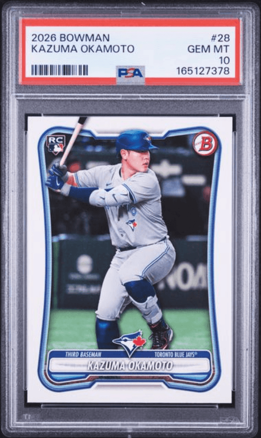 Graded 2026 Topps Bowman Kazuma Okamoto #28 Rookie RC Baseball Card PSA 10 Gem Mint