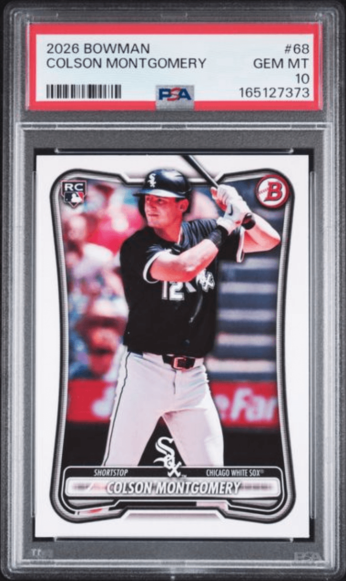 Graded 2026 Topps Bowman Colson Montgomery #68 Rookie RC Baseball Card PSA 10 Gem Mint