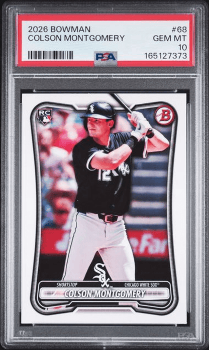 Graded 2026 Topps Bowman Colson Montgomery #68 Rookie RC Baseball Card PSA 10 Gem Mint