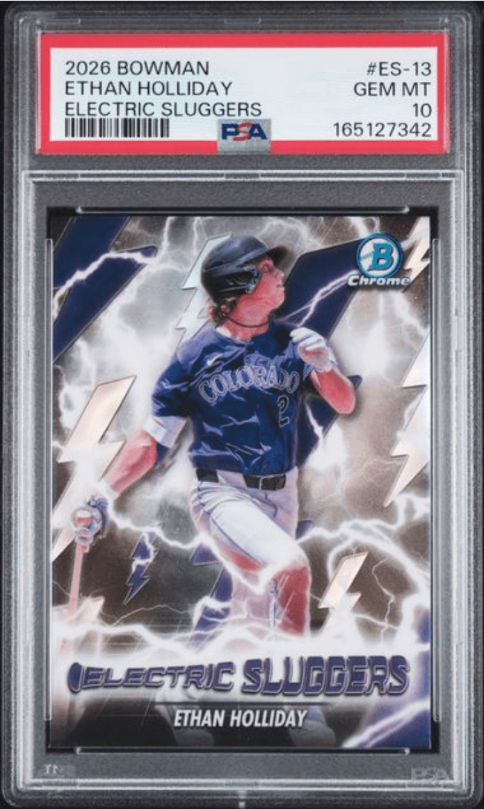 Graded 2026 Topps Bowman Ethan Holliday #ES13 Electric Sluggers Rookie RC Baseball Card PSA 10 Gem Mint