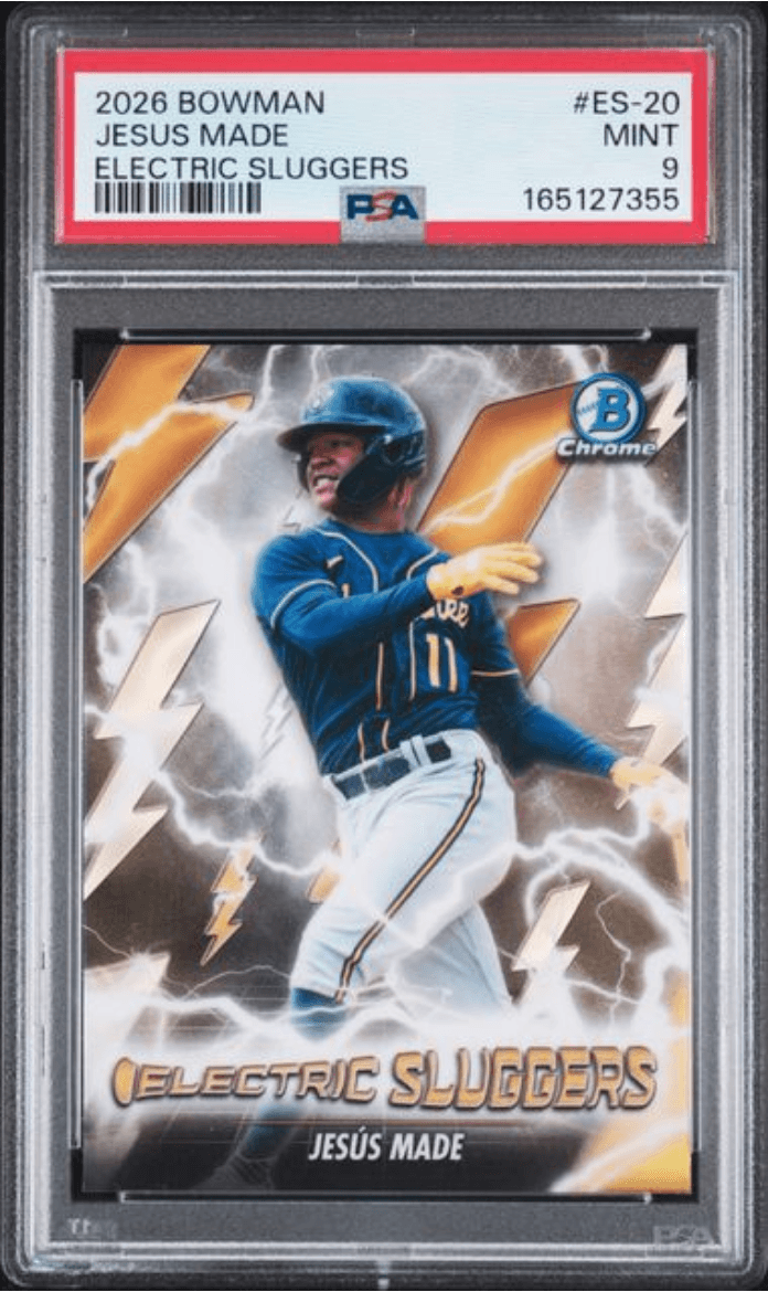 Graded 2026 Topps Bowman Jesus Made #ES20 Electric Sluggers Rookie RC Baseball Card PSA 9 Mint