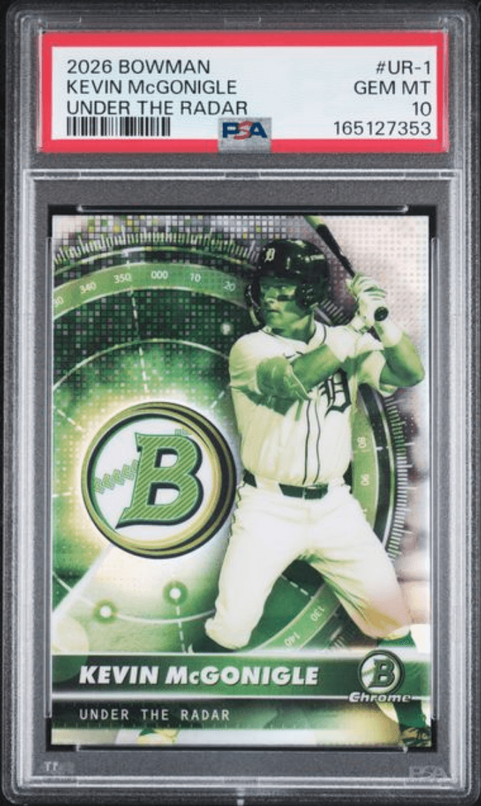 Graded 2026 Topps Bowman Kevin McGonigle #UR1 Under the Radar Rookie RC Baseball Card PSA 10 Gem Mint