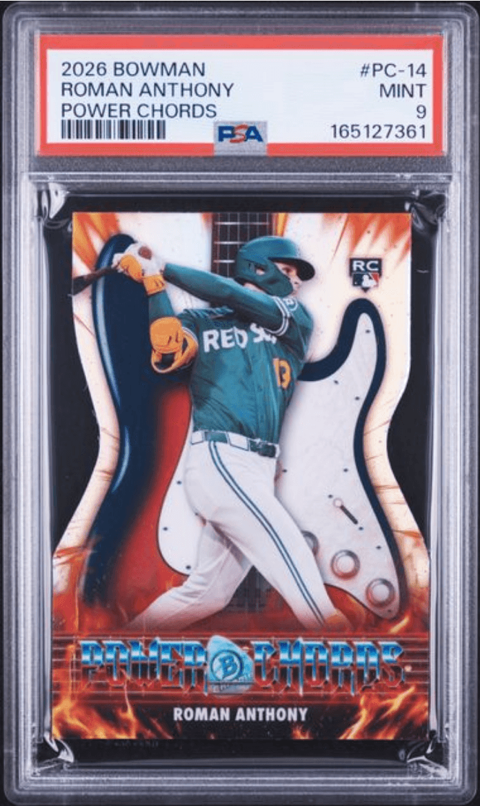 Graded 2026 Topps Bowman Roman Anthony #PC14 Power Chords Rookie RC Baseball Card PSA 9 Mint