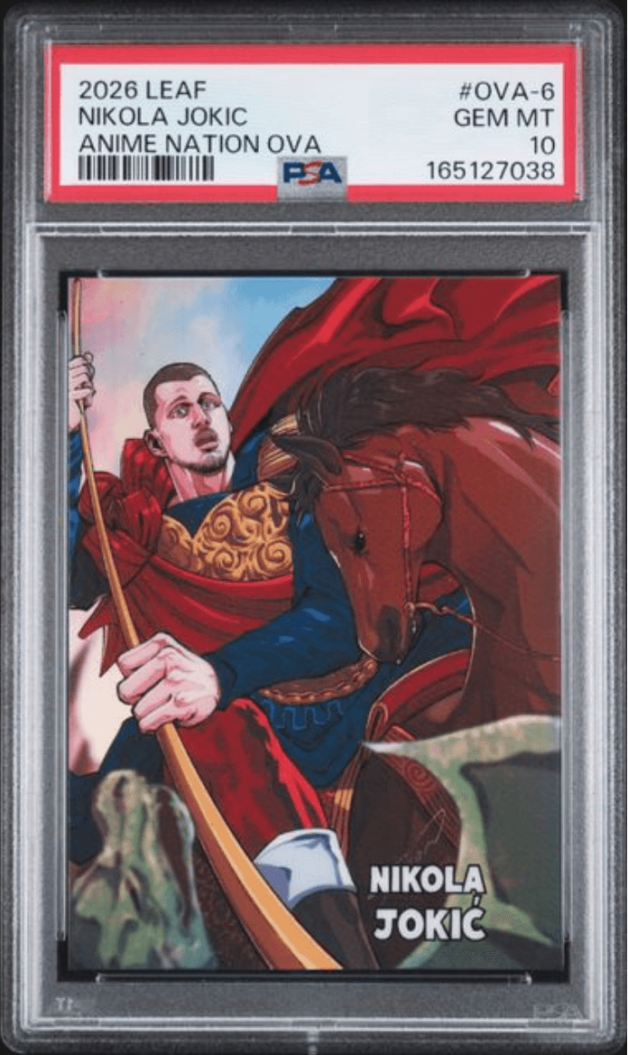 Graded 2026 Leaf Nikola Jokic #OVA6 Anime Nation OVA Basketball Card PSA 10 Gem Mint