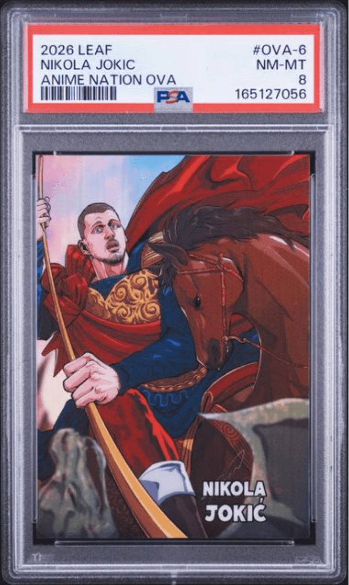 Graded 2026 Leaf Nikola Jokic #OVA6 Anime Nation OVA Basketball Card PSA 8 Near Mint