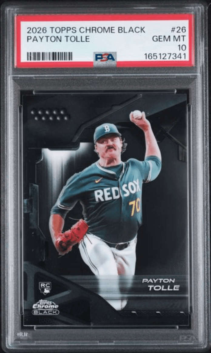 Graded 2026 Topps Chrome Black Payton Tolle #26 Rookie RC Baseball Card PSA 10 Gem Mint