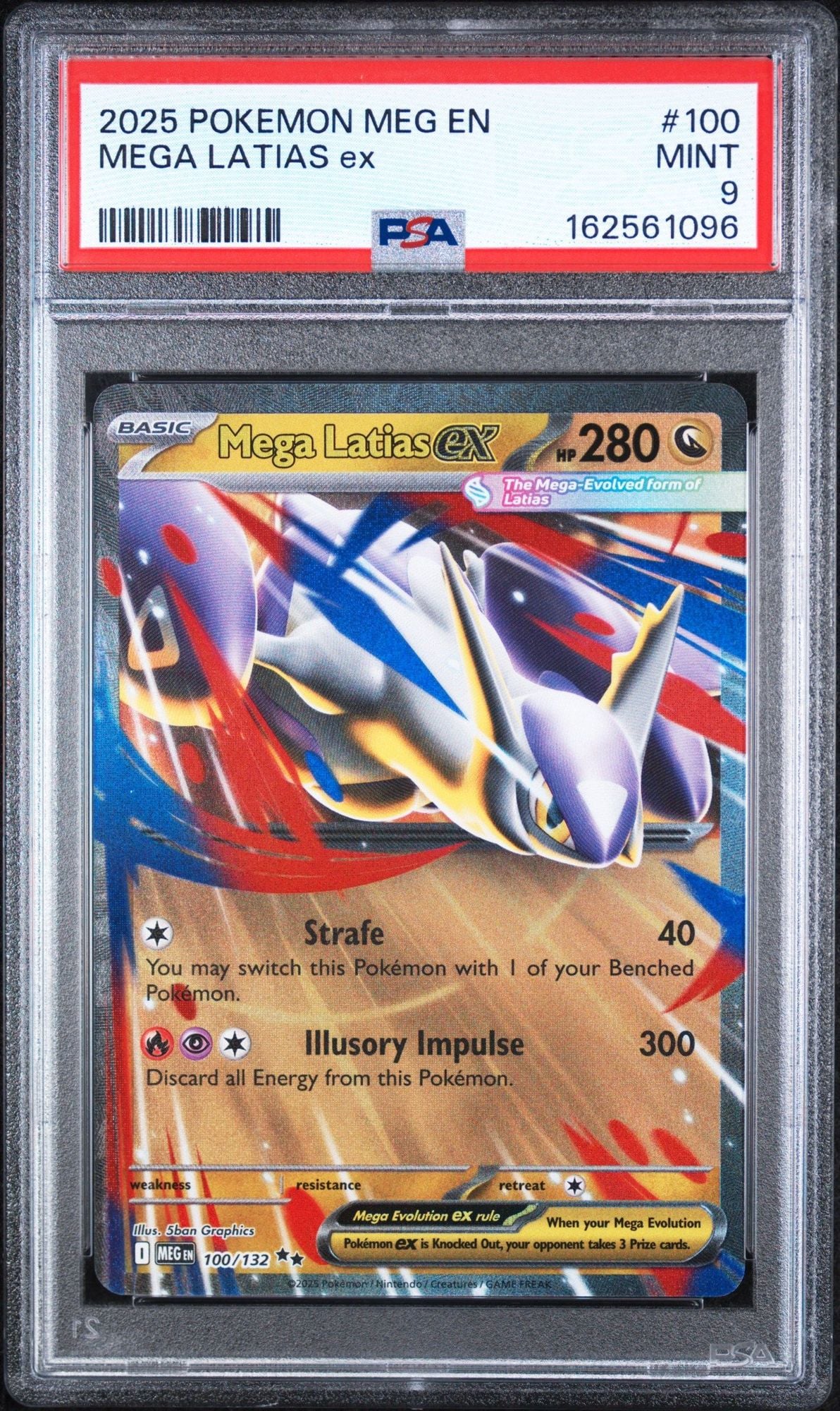 Graded 2025 Pokemon Mega Latias ex #100 Trading Card Game PSA 9 Mint