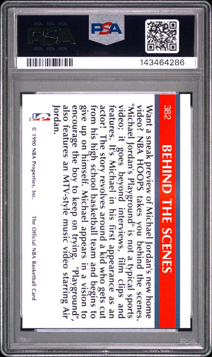 Graded 1990 NBA Hoops Michael Jordan #382 Playground Basketball Card PSA 10 Gem Mint