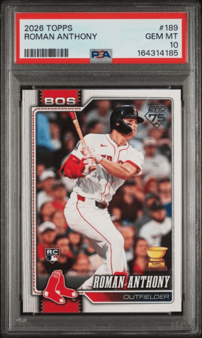 Graded 2026 Topps Roman Anthony #189 Rookie RC Baseball Card PSA 10 Gem Mint