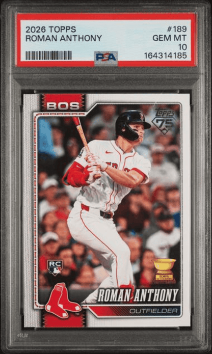 Graded 2026 Topps Roman Anthony #189 Rookie RC Baseball Card PSA 10 Gem Mint