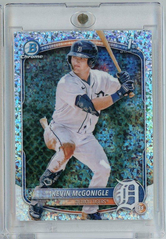 2025 Bowman Chrome Kevin McGonigle #BCP79 Mini Diamond 1st Bowman Rookie RC Baseball Card