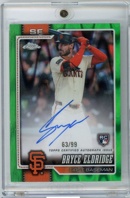 2026 Topps Chrome Bryce Eldridge #RABE Green Raywave Auto /99 Rookie RC Baseball Card