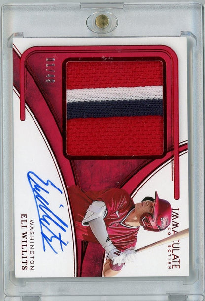 2026 Panini Immaculate Eli Willits #PMSEW Rookie Patch Auto RPA 01/49 Rookie RC Baseball Card