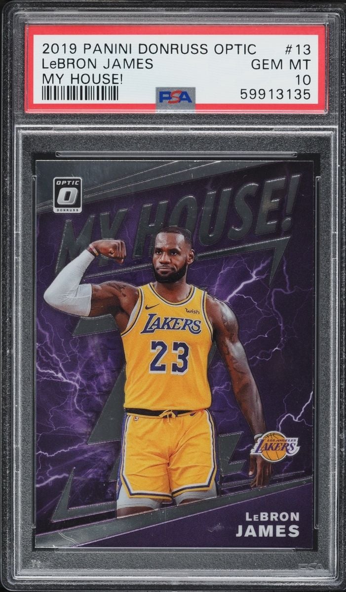 Graded 2019 Panini Donruss Optic LeBron James #13 My House Basketball Card PSA 10 Gem Mint