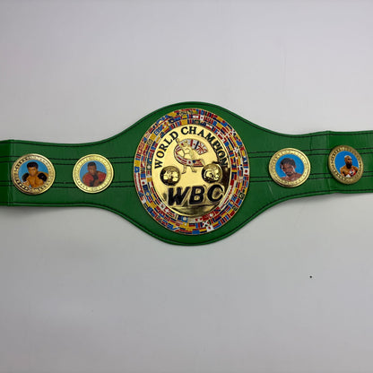 Autographed/Signed Tyson Fury WBC Green Boxing Replica Championship Belt JSA COA
