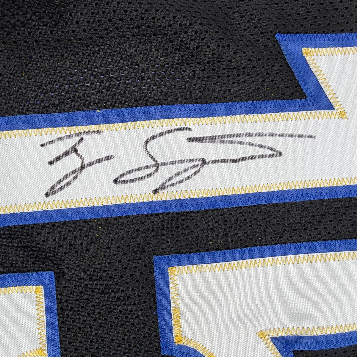 Autographed/Signed Ty Simpson Los Angeles LA Black Football Jersey JSA COA