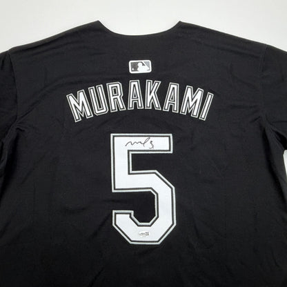 Autographed/Signed Munetaka Murakami Chicago Black Baseball Jersey JSA COA