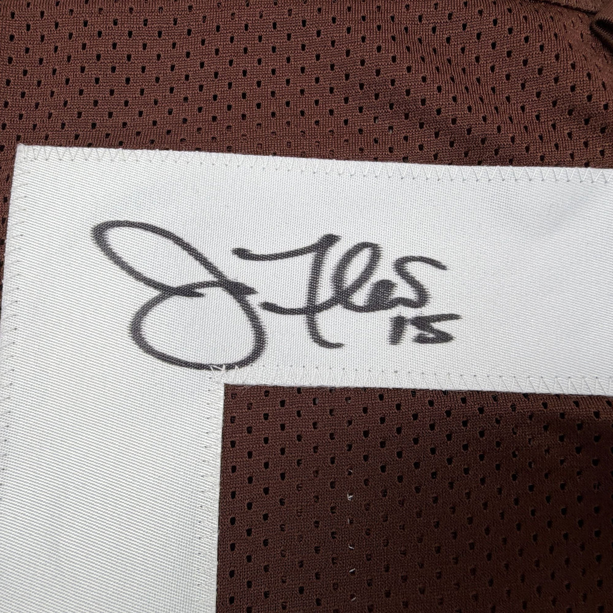 Autographed/Signed Joe Flacco Cleveland Brown Football Jersey JSA COA