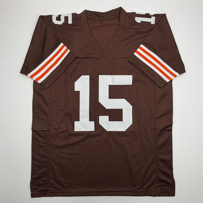 Autographed/Signed Joe Flacco Cleveland Brown Football Jersey JSA COA