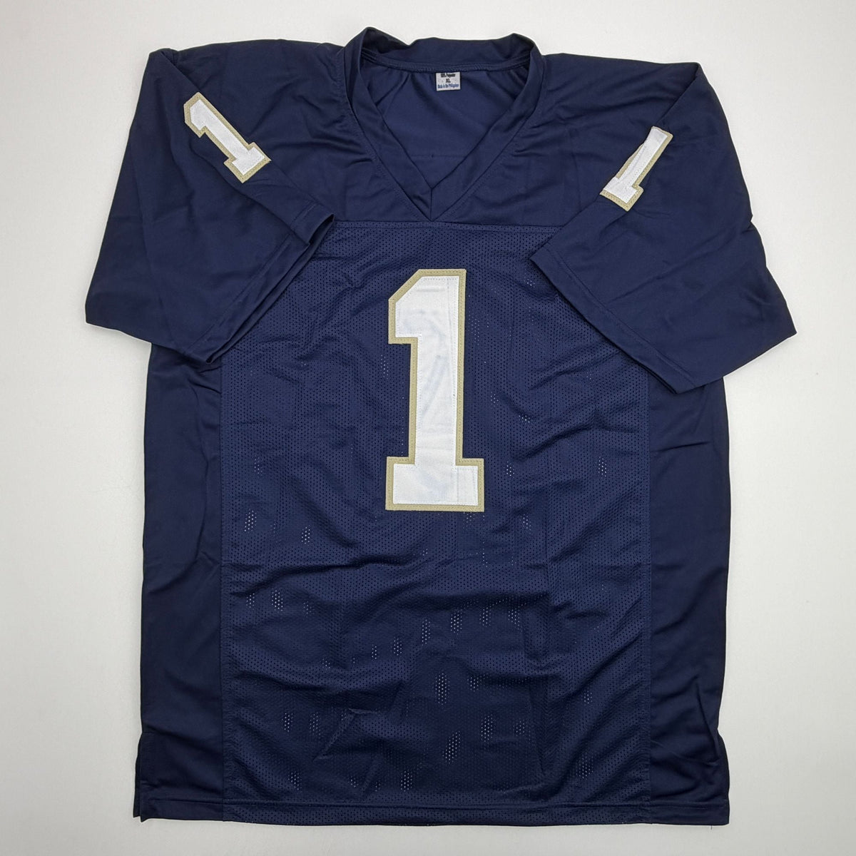 Autographed/Signed Jaden Greathouse Notre Dame Blue College Football Jersey PSA/DNA COA