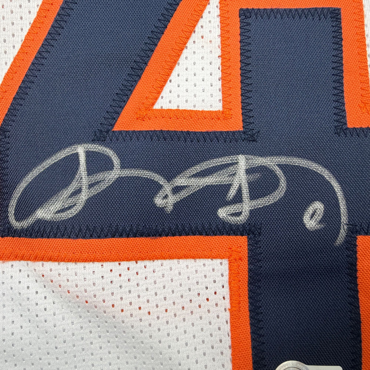 Autographed/Signed Shannon Sharpe Denver White Football Jersey Beckett BAS COA
