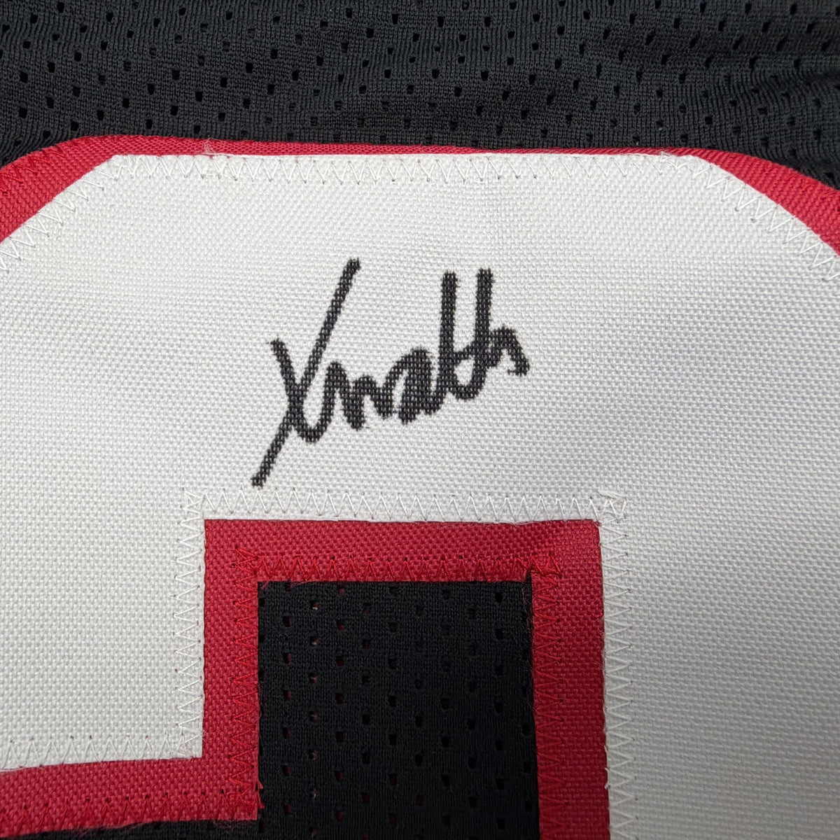 Autographed/Signed Xavier Watts Atlanta Black Pro Cut Football Jersey JSA COA