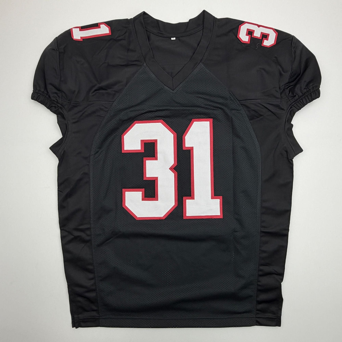 Autographed/Signed Xavier Watts Atlanta Black Pro Cut Football Jersey JSA COA