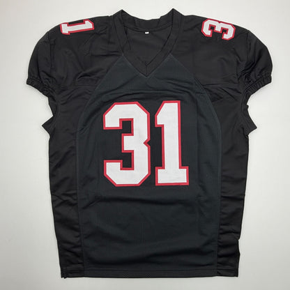 Autographed/Signed Xavier Watts Atlanta Black Pro Cut Football Jersey JSA COA